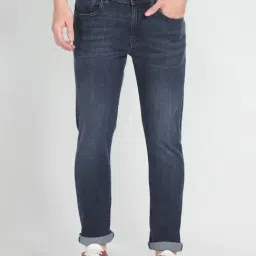Arrow Sport Blue Cotton Slim Fit Jeans-picture-15