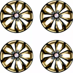 Auto Pearl GoRv51 R15 381 mm(15 Inch) PPress Type Wheel Hubcap with Retention Ring Glossy Golden Reverse Wheel Cover for MAHINDRA Xylo (Set of 4)-picture-23