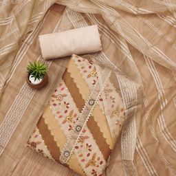 Rangtulika Ethnics Embroidered Art Silk Unstitched Dress Material-picture-34
