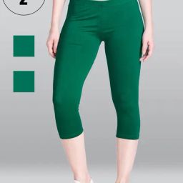 Lyra Green Cotton Capris - Pack Of 2-picture-5