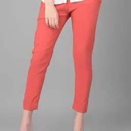 Comfort Lady Cotton High-Rise Elastic Waist Pencil Trousers-image-78