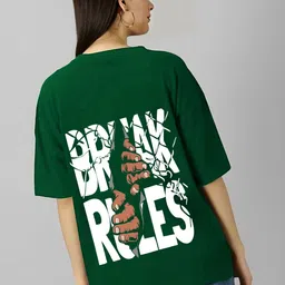 Moda Rapido Women Graphic Printed Round Neck Cotton Oversized T-shirt image 3