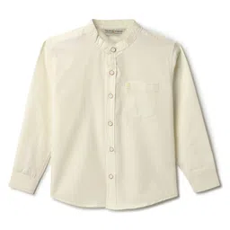 Tales & Stories Cotton Woven Full Sleeves Striped Shirt - Cream-picture-16