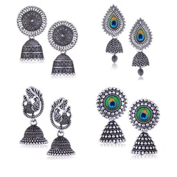 Sangria Silver-Plated Alloy Earrings-picture-17