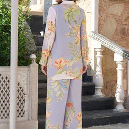 AUTUMN LANE Vastramaya Magnolia Printed Cotton Co-Ord set image 3