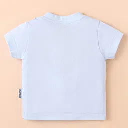 Child World Interlock Knit Half Sleeves Shorts Night Suit With Animal & Polka Dot Print - Lavender image 3