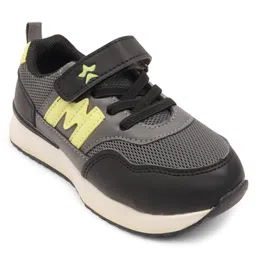 Cute Walk by Babyhug Velcro Closure Sneaker With Lace Detailing - Black image 3