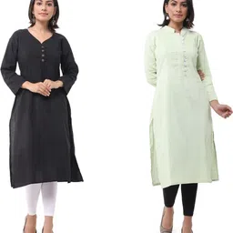 DESHBANDHU DBK Women Green Cotton Kurtas-picture-19