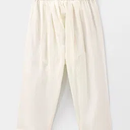 Babyhug Full Sleeves Kurta and Pyjama Set Block Print - Orange & Cream image 4