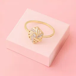 Mia by Tanishq 9KT Gold Hexagon Gleam Diamond Ring - 1.155 g-image-36