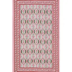 Bombay Spreads White & Pink Printed Cotton 180 TC Double King Bedsheet Set 2.74m X 2.20m image 5