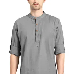 Navkanj Long Sleeves Mandarin Collar Straight Short Kurta-picture-39