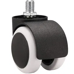 shinjai Office Chair Wheels (Caster) Heavy Duty White Screw Type Nylon Set of 5 Appliance Furniture Caster image 2