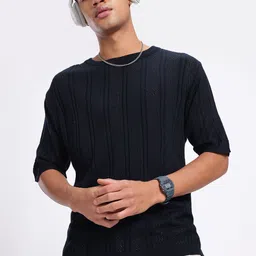 glitchez Redefined Open-Knits Acrylic T-shirt-image-9