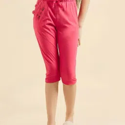 Sweet Dreams Kids Candy Pink Cotton Printed Capri-image-33