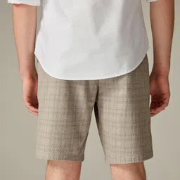 NEXT Men Straight Fit Checked Chinos Shorts image 2