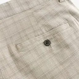 NEXT Men Straight Fit Checked Chinos Shorts image 4