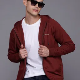 Louis Philippe Hooded Zip-Up Sweatshirt-picture-16