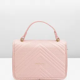 DressBerry Textured Structured Satchel Bag image 2