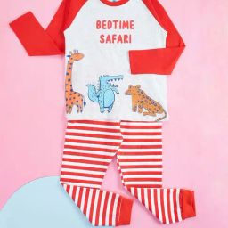 Pantaloons Junior Grey & Red Cotton Printed Full Sleeves T-Shirt Set-picture-48