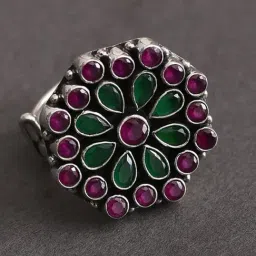 Jaypore Silver Gangika Statement Ring image 2