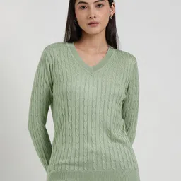 FableStreet Women Cable Knit Pullover-picture-36