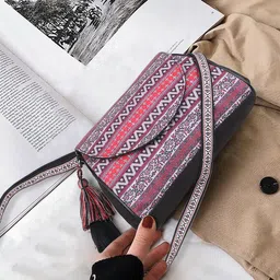 Anekaant Floral Printed Structured Sling Bag image 1