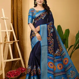 Mitera Ethnic Motifs Zari Art Silk Banarasi Saree-picture-24