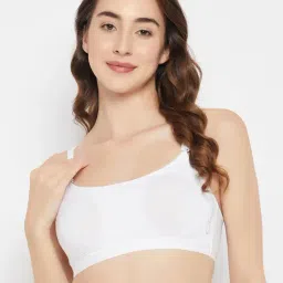 Clovia White Cotton Full Coverage Non-Wired T-Shirt Bra-image-83