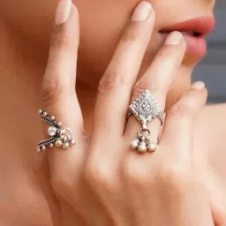 Jaypore Silver Adjustable Casual Rings-picture-42