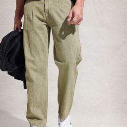 WROGN Men Loose Pleat Fit Pure Cotton Jeans-picture-10