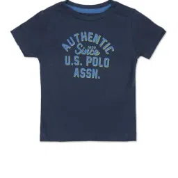 U.S. Polo Assn. Kids Blue Cotton Printed T-Shirt-picture-21