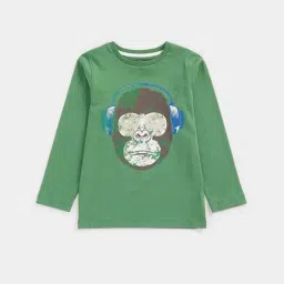 Mothercare Kids Green Printed Full Sleeves T-Shirt-picture-30