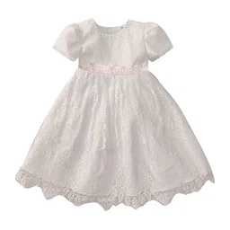 StyleCast x Revolte Girl Round Neck Puff Sleeves Net Fit and Flare Mini Dress-picture-5