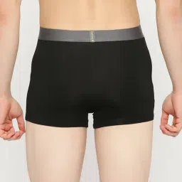 UnderJeans by Spykar Yellow & Black Trunks - Pack of 2 image 2