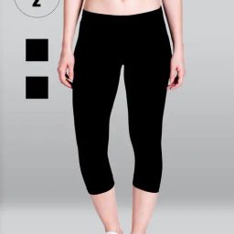 Lyra Black Cotton Capris - Pack Of 2-picture-2