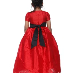 BAESD Cape Sleeve Satin A-Line Maxi Dress image 3