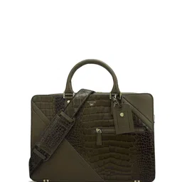 Da Milano Men Textured Leather Laptop Bag image 1