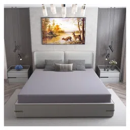 DREAM CARE Water Proof Lycra Stretchable Fitted Mattress Protector (Grey) image 2