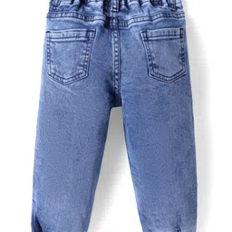 Mark & Mia Denim Knit Full Length Jeans With Pocket Detailing - Blue image 2