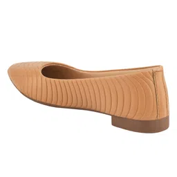 Shoetopia Textured Ballerinas - Tan image 3