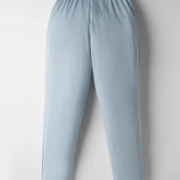 Taeko Single Jersey Knit Full Length Lounge Pant with Vintage Print - Light Blue image 2