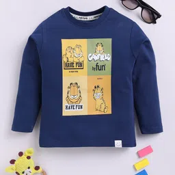 Happy Faces Boys Garfield Printed Pure Cotton T-shirt-picture-18