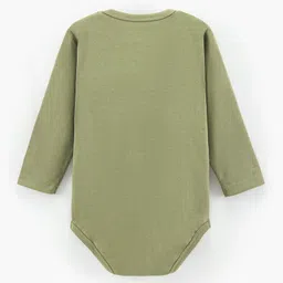 Bonfino Full Sleeves Onesie With AnkleLength Leggings Solid - Green Blue image 3