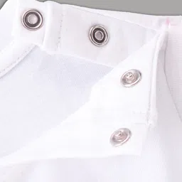 BLUSHES 100% Cotton Fathers Day Theme Half Sleeves I Love My Papa Text Printed Tee - White image 5