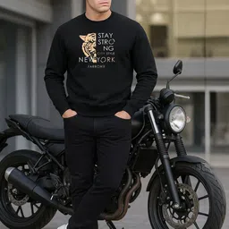 FARROWX Men Graphic Printed Round Neck Sweatshirt image 2