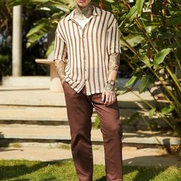 Campus Sutra Men Classic Opaque Striped Casual Shirt-picture-8