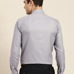 SOJANYA Men Grey Classic Regular Fit Solid Formal Shirt image 5