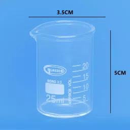 Glassco GC-25ML-5PCS Scientific Glass Beaker Low Form with Pouring Spout 25 ml (Pack of 5 Pcs) image 5