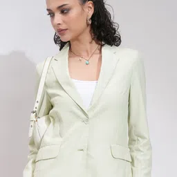 CHIC BY TOKYO TALKIES Notched Lapel Collar Single-Breasted Blazer-image-0